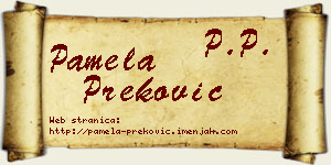 Pamela Preković vizit kartica
